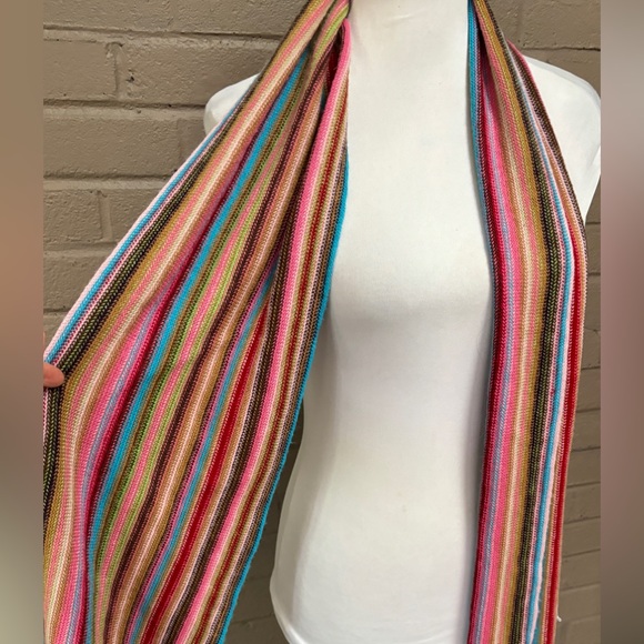 Barbarossa striped wool blend scarf - Picture 4 of 11